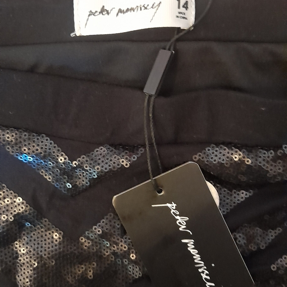 Peter Morrisey Black Size 14 Sequin Skirt - Picture 2 of 3
